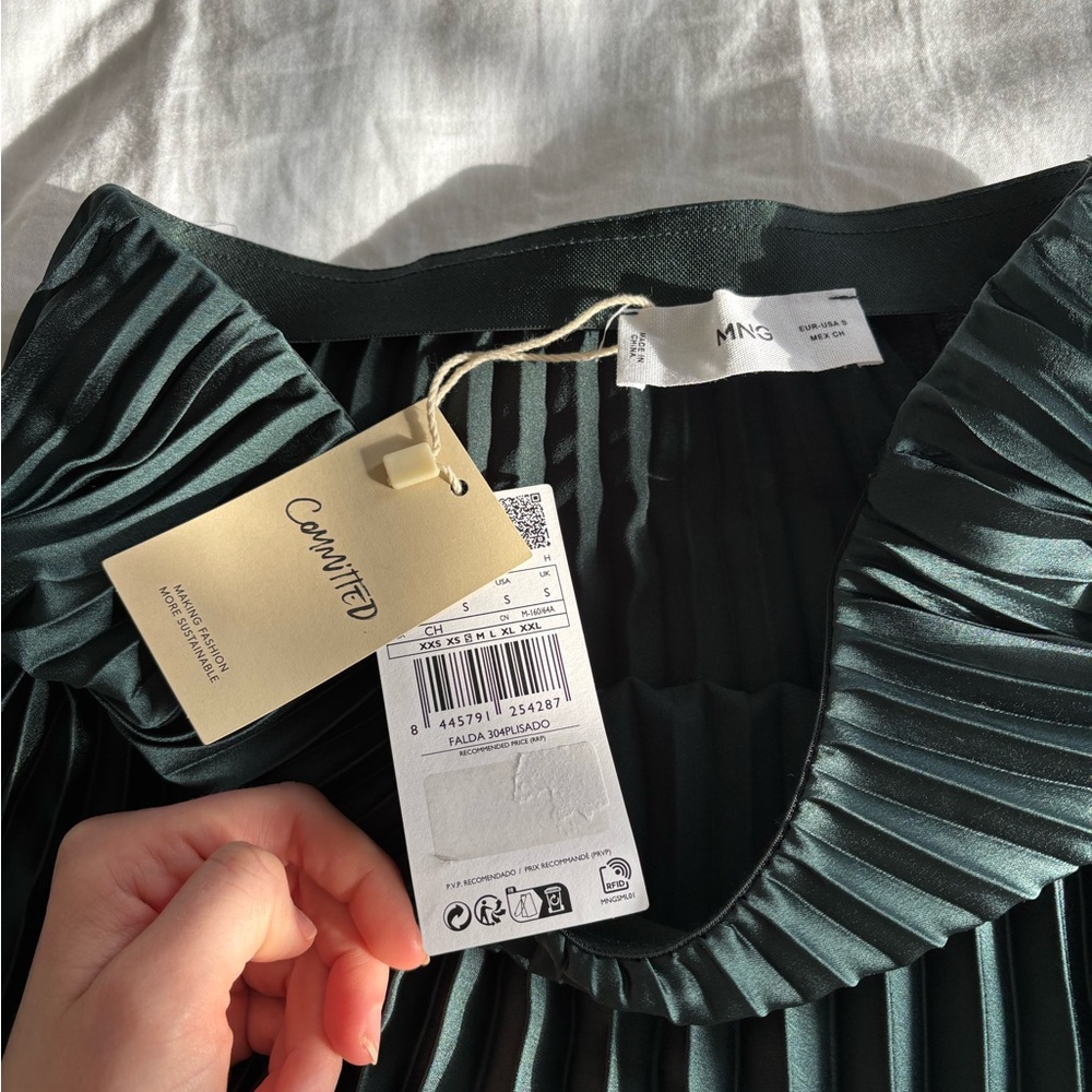 Mango Dark Green Maxi Skirt